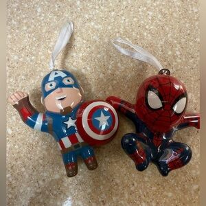 MARVEL Disney Spider-Man Captain America Superhero Christmas Hallmark Ornaments